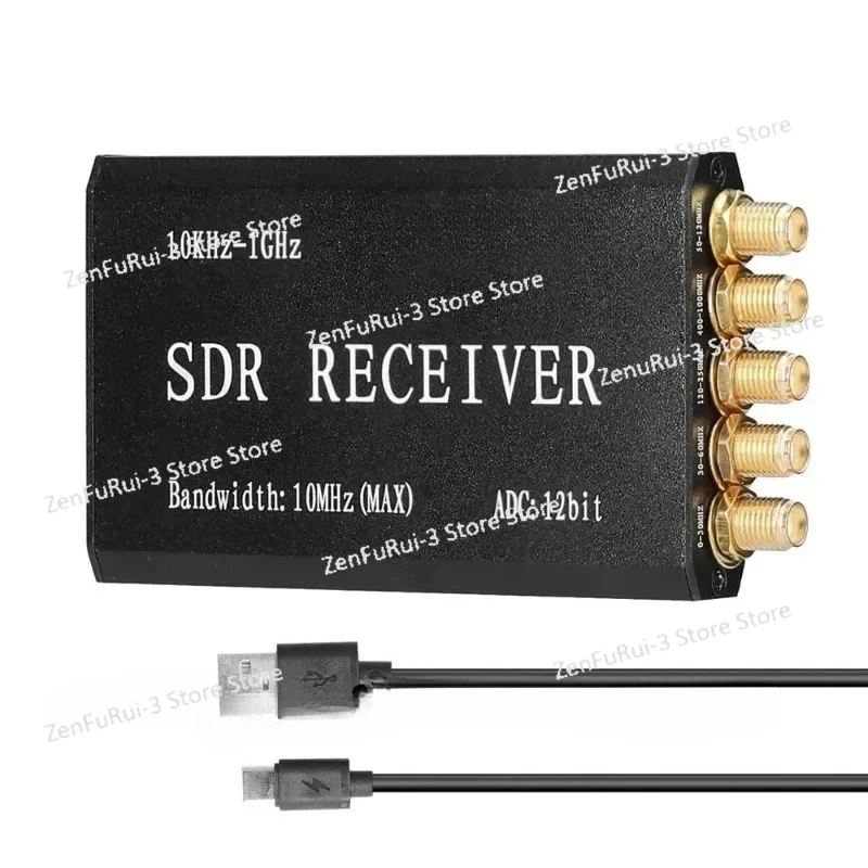 جهاز استقبال SDR 10K-1 جيجا هرتز 10 ميجا هرتز عرض النطاق الترددي AM FM SSB SSTV ISS جهاز استقبال راديو SDR مع غلاف + كابل بيانات