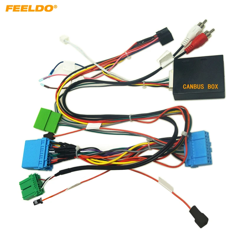 FEELDO Car Stereo Audio 16PIN Android Power Cable Adapter With Canbus Box For Honda Odyssey 04-08 Wiring Harness #HQ6485