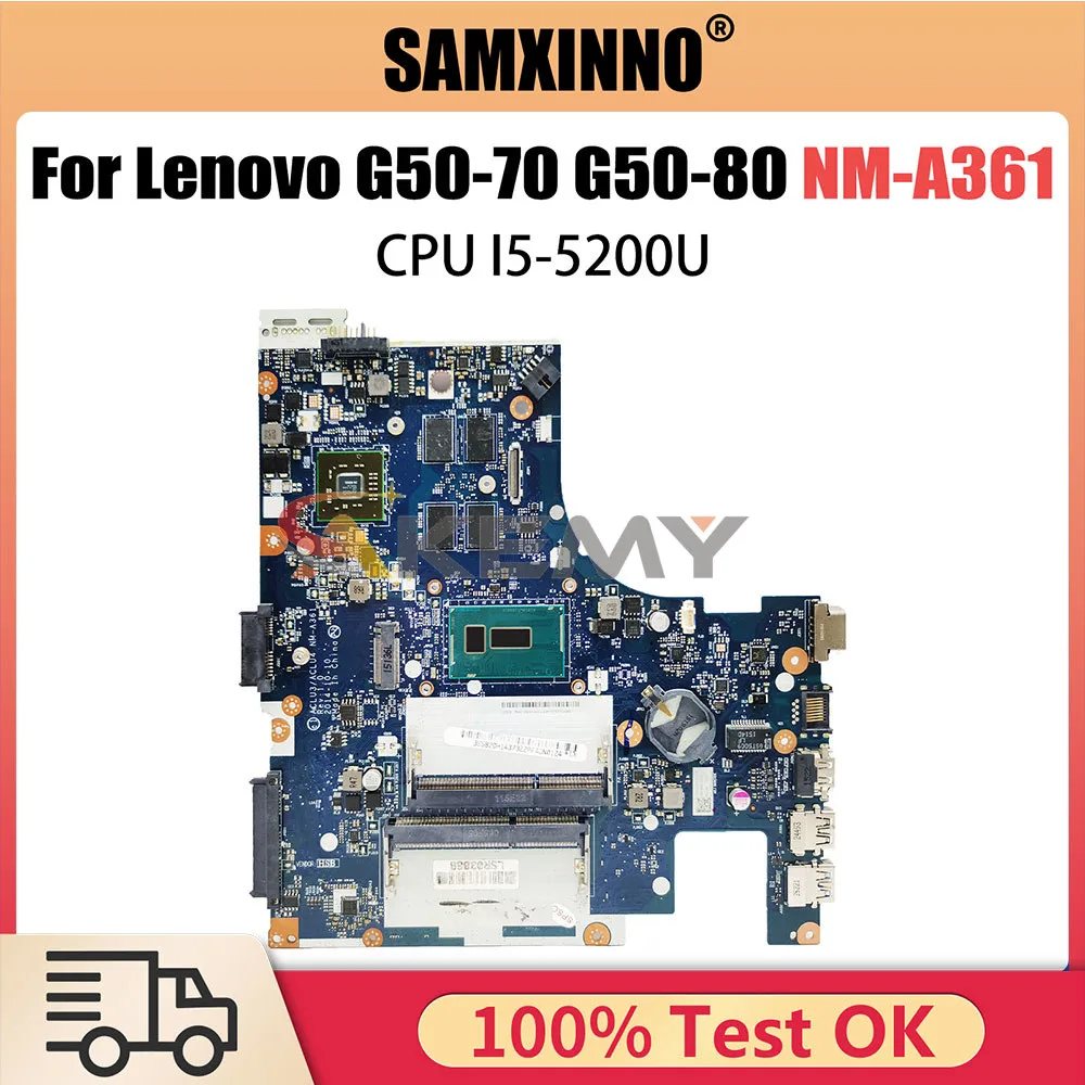 

NM-A361 Mainboard For Lenovo G50-70 G50-80 Laptop Motherboard With I5-5200U CPU FRU 5B20H14463 100% Tested OK