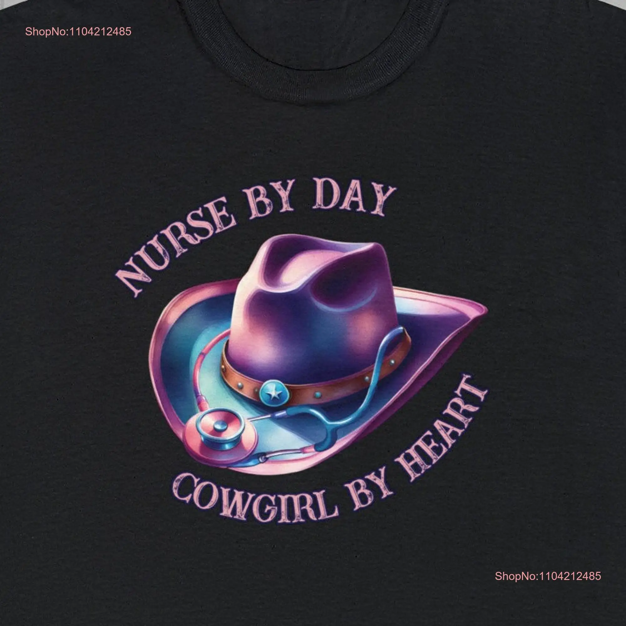 Nurse by Day Cowgirl Heart t shirt shirts Western RN tee Cowboy  long or short sleeves