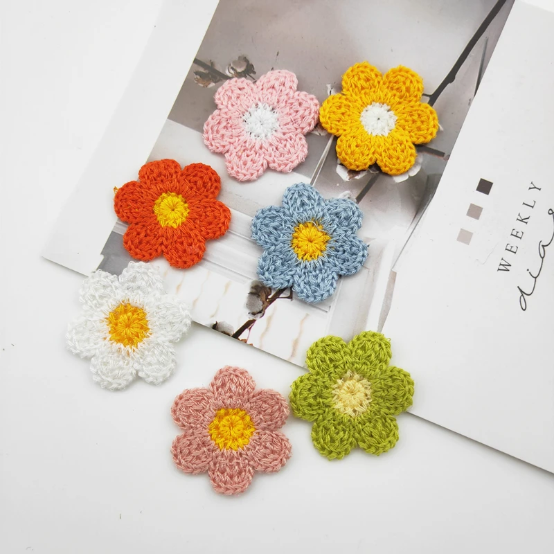 30Pcs 3.5CM Wool Flower Appliq - Embroidery Letter M ulasan dan harga