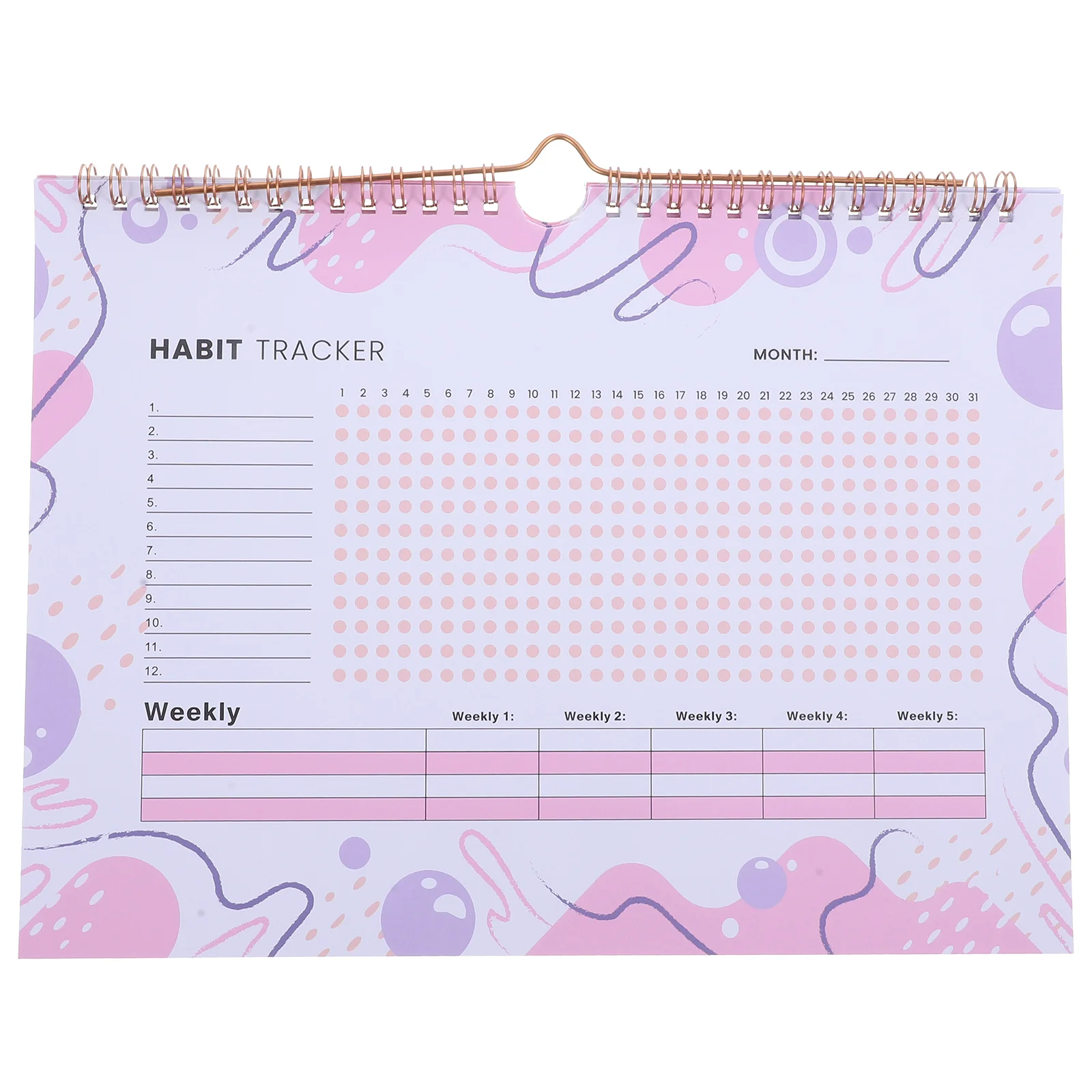 Tracking Device Simple Light Yellow and White Calendar Weekly Goals Notebook Paper Journal Workout Tracker