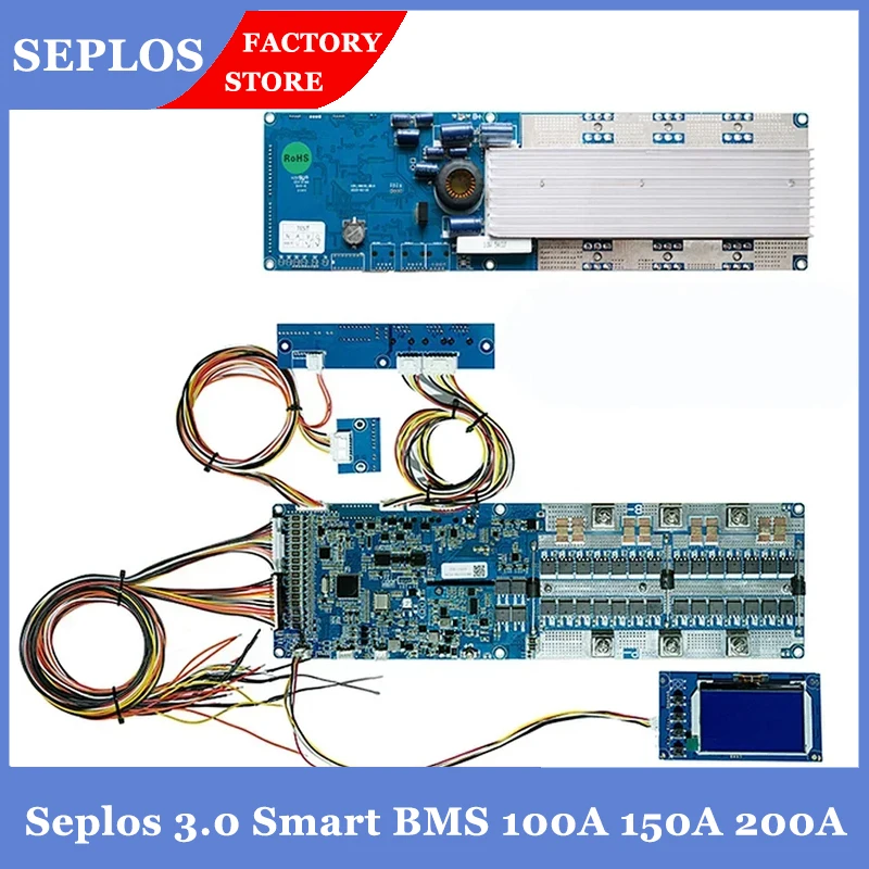 Seplos 3.0 Smart BMS 100A 150A 200A 48V CAN/RS485 Battery Protection Board 13S 14S 15S 16S Lifepo4 Lithium Ion Batteries Inverte