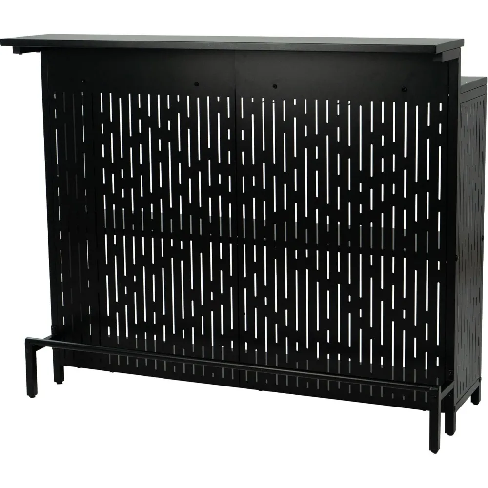 

Home Bar Unit - Indoor Bars with Storage Cabinet and Shelves - Black Bar Unit for Kitchen Storage Organization for Home Bar Fur