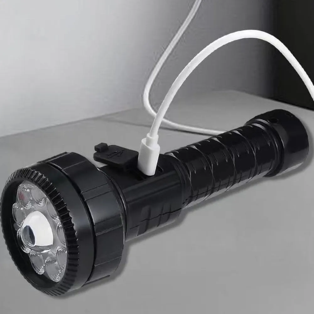 With Tripod Dual Side LED Flashlight 10 Core Digital Display Ultra Bright LED Flashlight Side Light Long Range