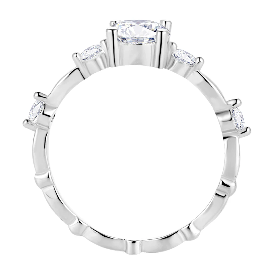 URMYLADY D สี VVS1 Moissanite แหวนสําหรับงานแต่งงานของผู้หญิง Fine เครื่องประดับที่มีใบรับรอง 925 เงินสเตอร์ลิงหมั้นแหวนของขวัญ