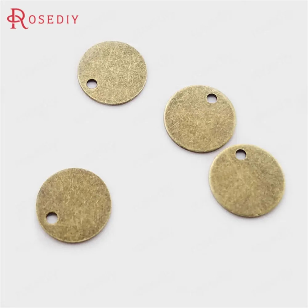 (B001)Diameter 4mm-35mm Thickness 0.5mm Brass Round Disk Charms Pendants Jewelry Findings Accessories