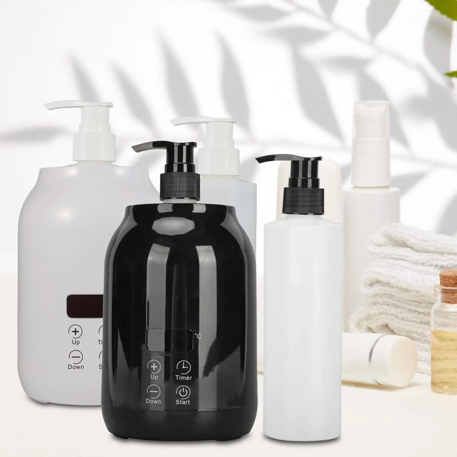 Einzelne Flasche Massage Öl Heizung LED Bildschirm Massage Öl Lotion Creme Heizung Professionelle Massage Werkzeuge Beheizte Öl Flasche Wärmer