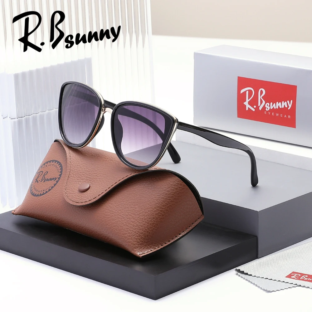 RBsunny العلامة التجارية تصميم النظارات الشمسية النساء الفاخرة السيدات أنيقة فراشة نظارات UV400 موضة القط العين الإطار السببية العصرية النظارات