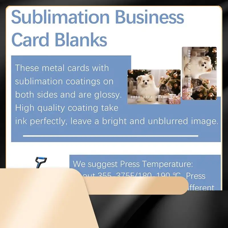 

X40A_XA-Sublimation Business Card Blanks Metal Bulk Aluminum Double Sides Name Cards Sublimation Blanks