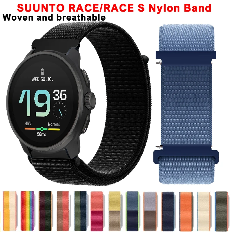 Smartwatch-Armband für SUUNTO RACE/RACE S Ersatzarmband Sport Nylon Loop Armband Correa für SUUNTO RACE S Band