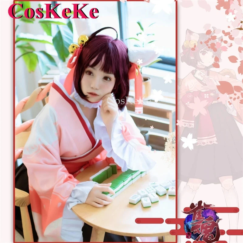 CosKeKe Ichihime Cosplay Game Majsoul/Mahjong Soul Costume Fashion Lovely Kimono Uniform Halloween Party Role Play Clothing S-L