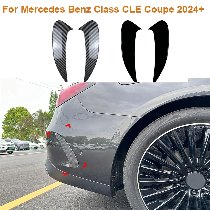 Car Rear Bumper Side Fin Air Vent Outlet Cover Trim For Mercedes-Benz CLE Coupe C236 CLE260 300 CLE53 AMG 2024+