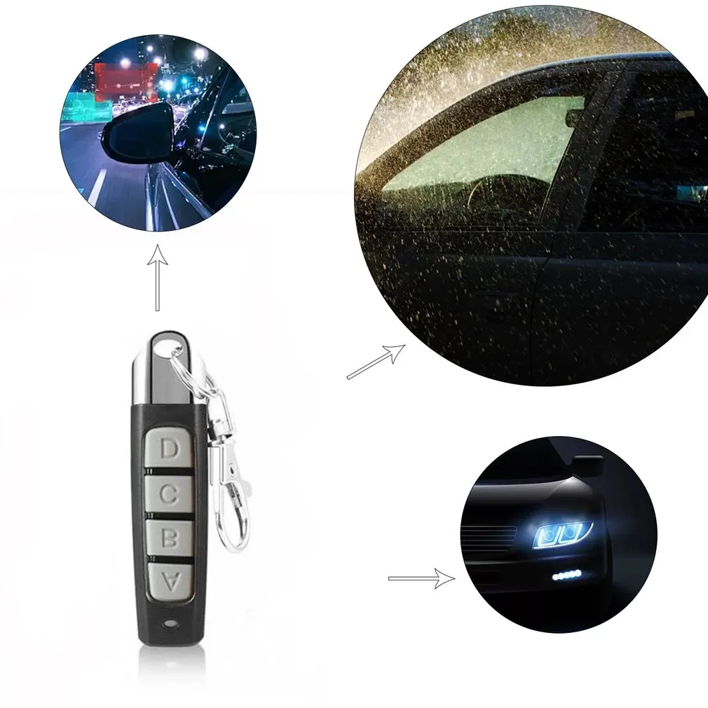 Control remoto para puerta de garaje, duplicador de Control remoto de 433MHZ, 12V, 4 botones, clonación de código, Control remoto de llave de coche