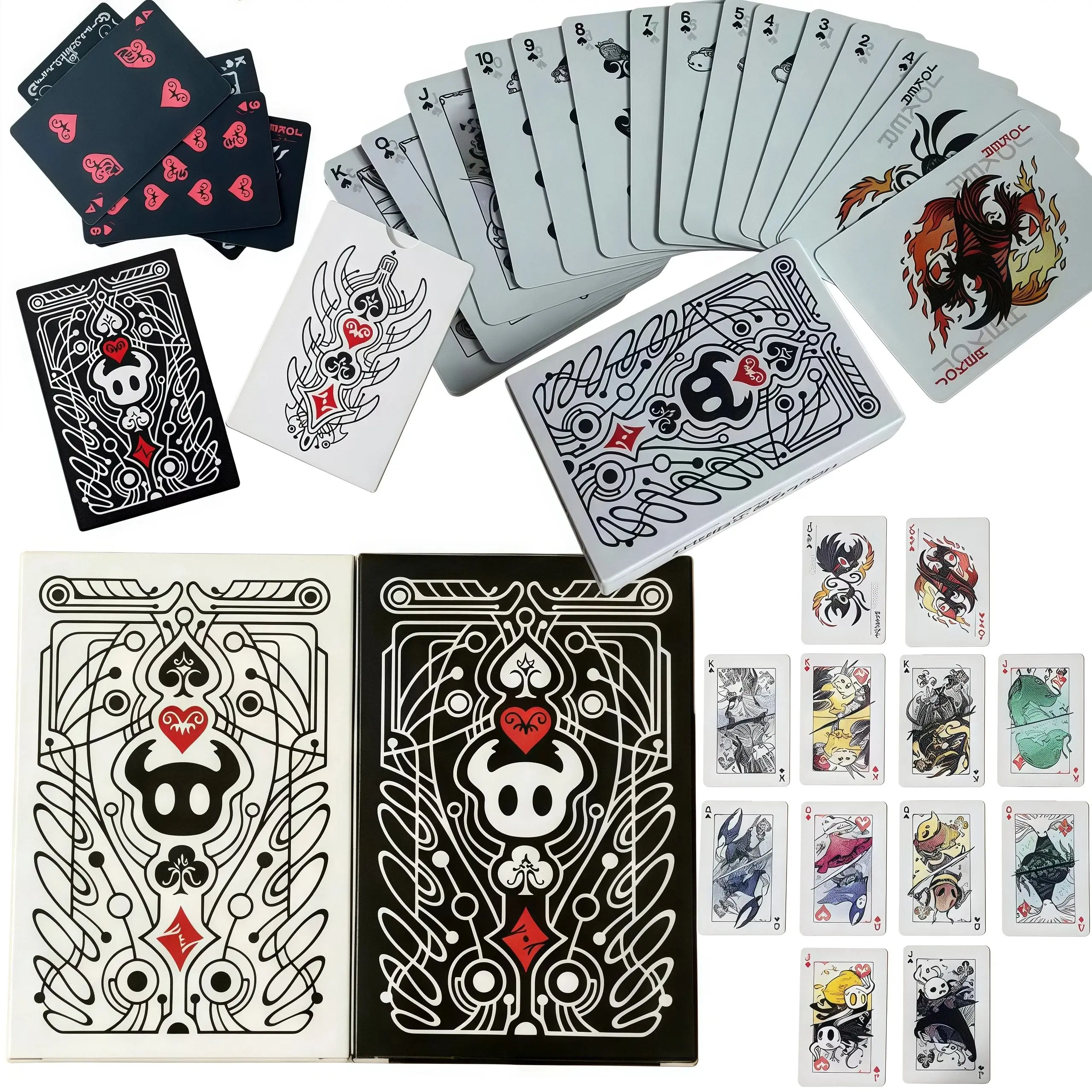 hollow-knight-stand-poker-card-fly-par-board-game-stainl-steel-functional-small-bag-ular-women's-men's-bag