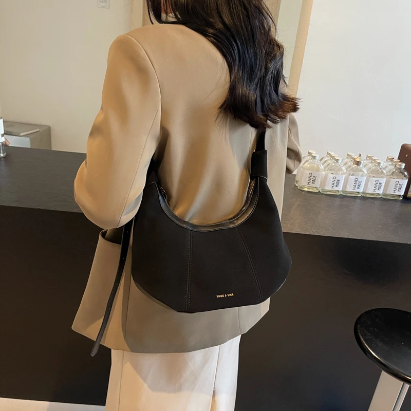 Einfache vielseitige Damen einfarbige PU-Leder Single Shoulder Einkaufstasche trend ige neue große Kapazität Aufbewahrung taschen