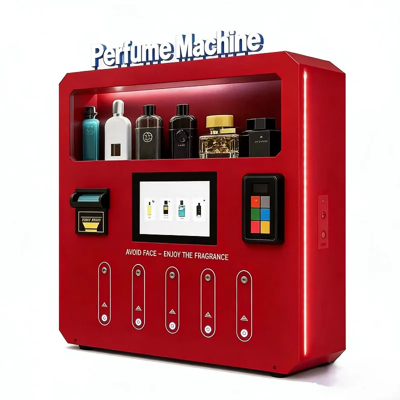 Customized Commercial Grade Automatic Low Price Wall-mounted Perfume Vending Machine LED Lights Fragrance Dispenser