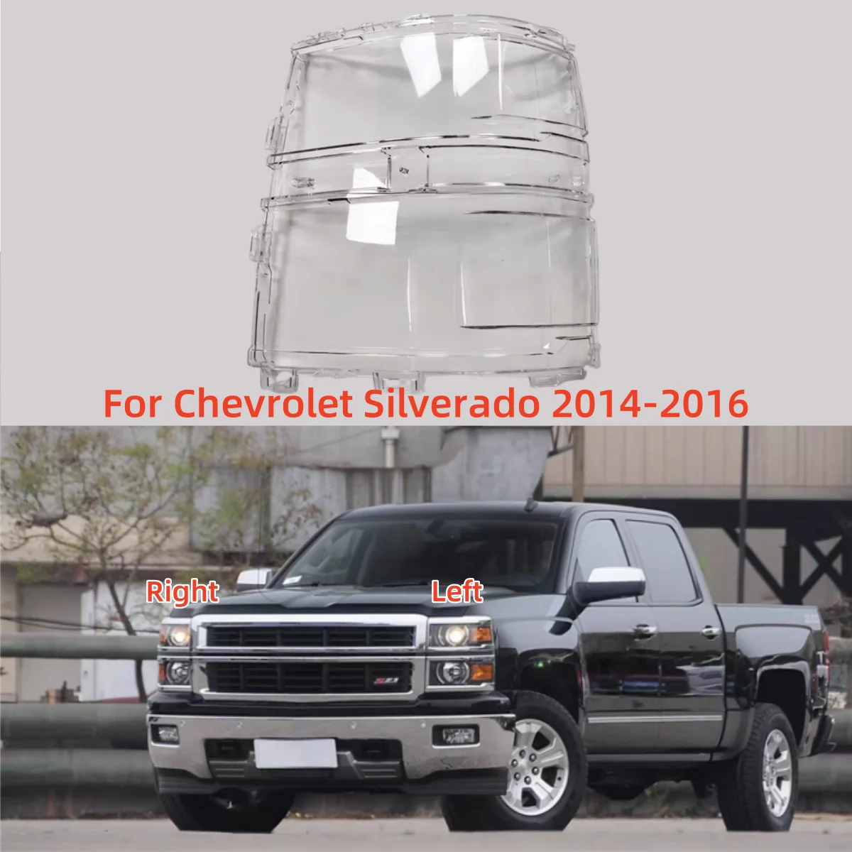 

Для Chevrolet Silverado 2014 2015 2016, автомобильный аксессуар, линза для фар, хорошая прозрачность и светопередача.