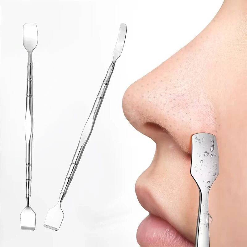 Stainless Steel Blackhead Scraper And Beauty Tool For Facial Pore Cleaning Massage And Beauty Shovel Manufacturer Wholesale Blac