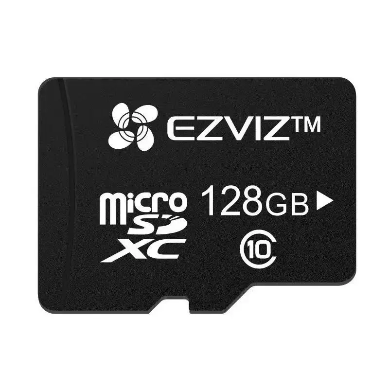 بطاقات ذاكرة كاميرا المراقبة السحابية EZVIZ. متوفر بسعة 32 جيجابايت و64 جيجابايت و128 جيجابايت و256 جيجابايت. بطاقات تخزين TF (Micro SD) عالية السرعة.
