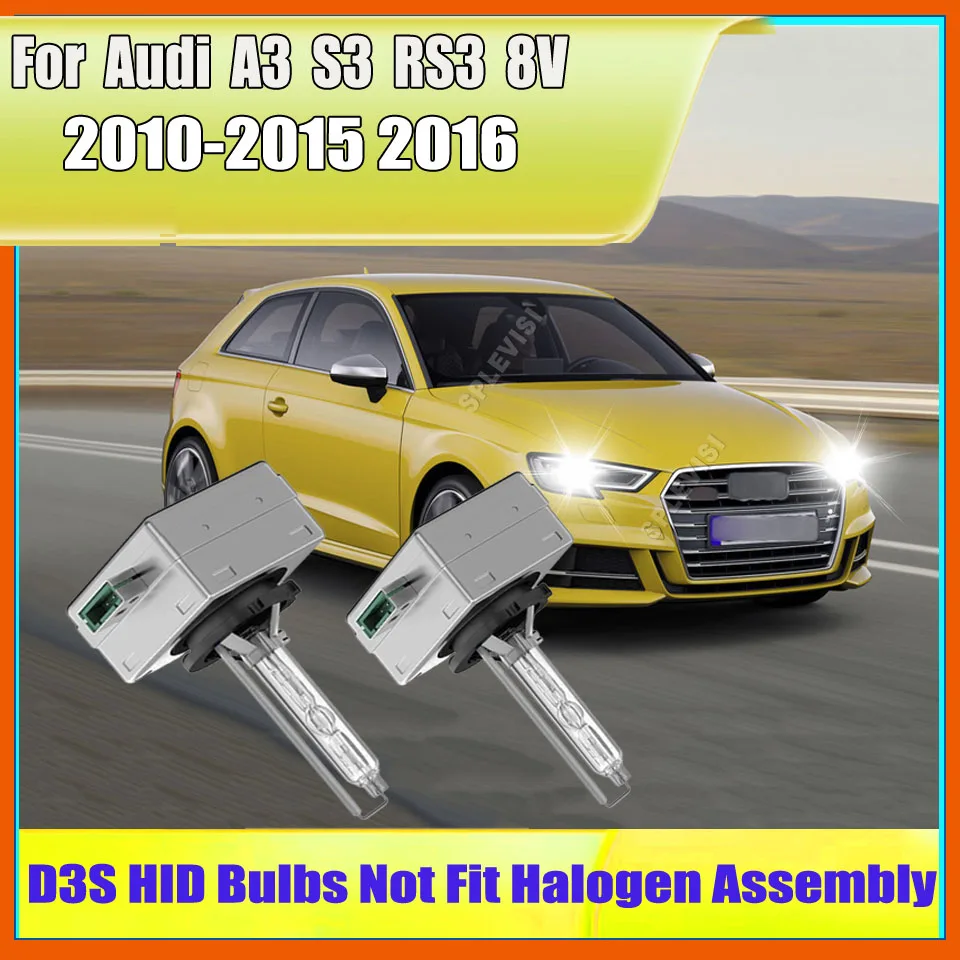 

2x Headlights HID D3S Car Light Bulbs 4500LM No Modification Required For Audi A3 S3 RS3 8V 2010 2011 2012 2013 2014-2016