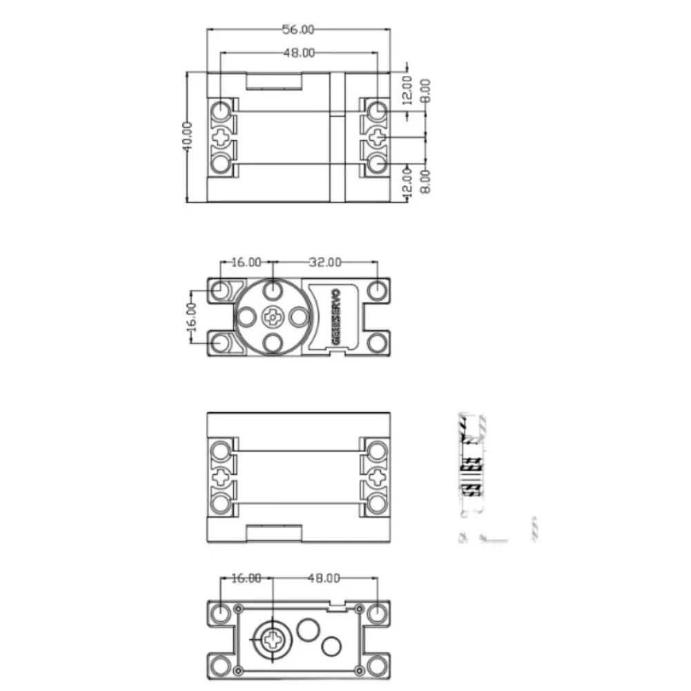 Geekservo 5KG 6V programmeerbare digitale servomotor 360 °   Hoekbediening Hoog koppel voor robotachmen Compatibel met Leduo