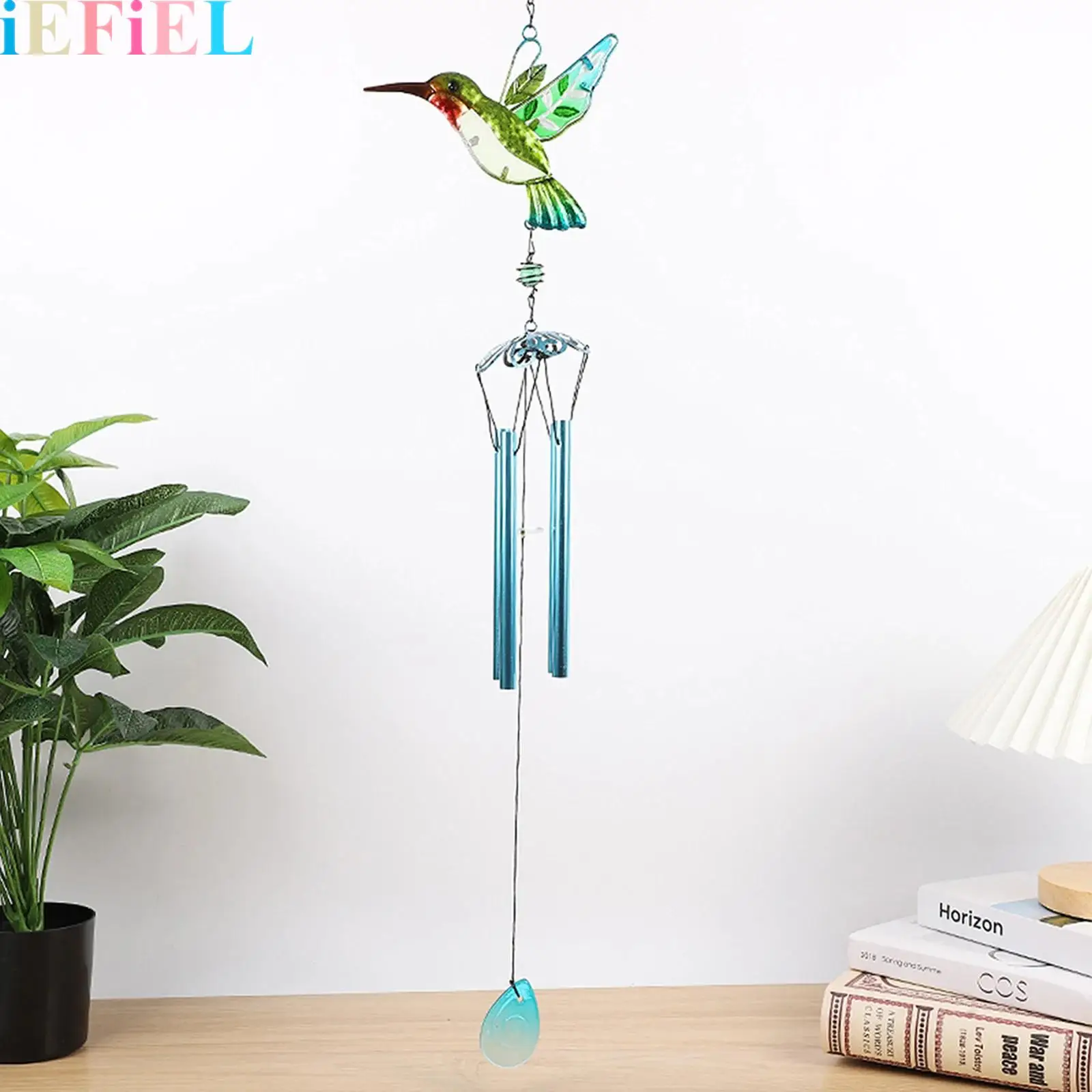 

Hummingbird Metal Memorial Wind Chimes Glass-painted Tube Wind Chimes Bells Outdoors for Patio Garden Decor