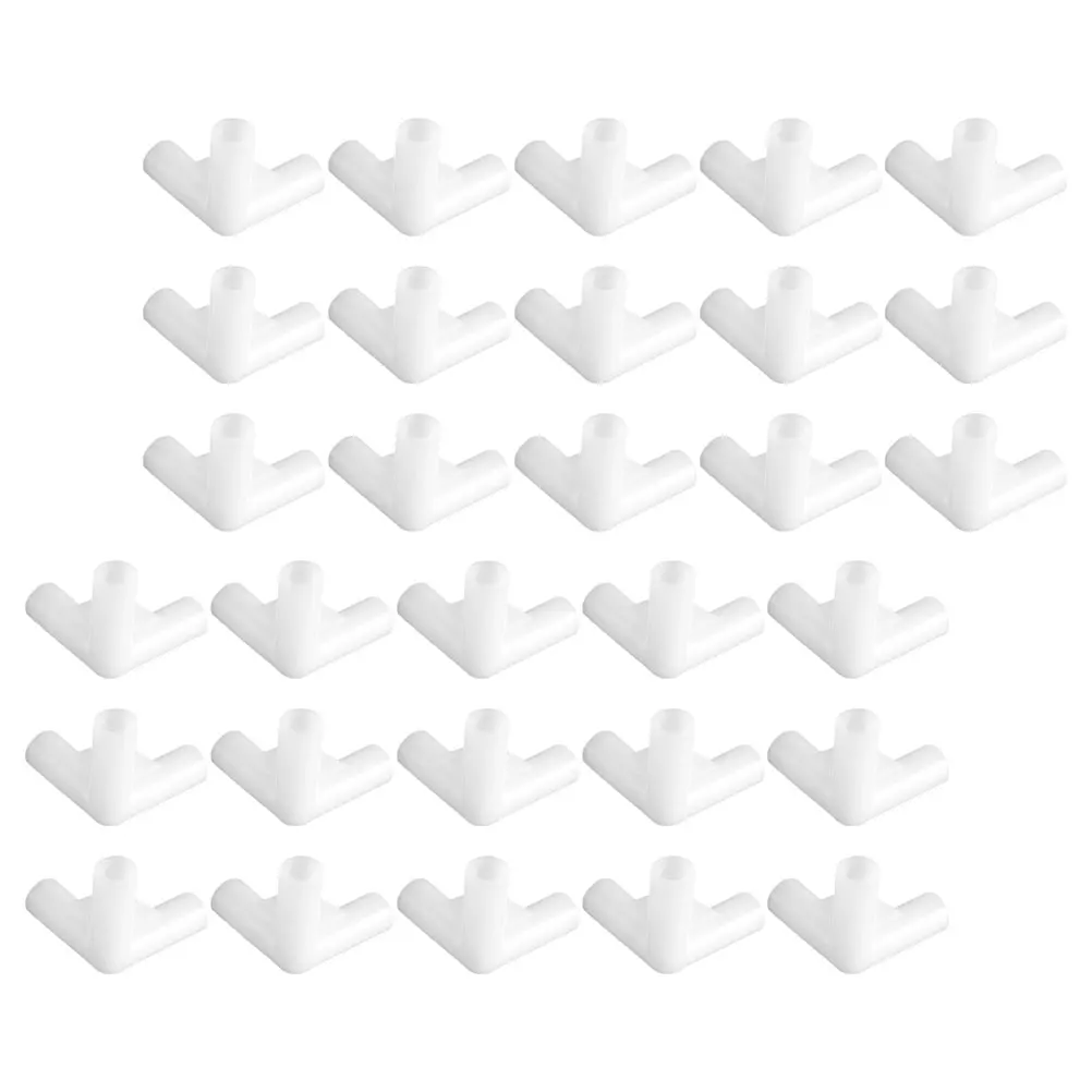 

30 Pcs Canopy Poles for Tarp Tent Accessories Replacement Parts Right Angle Pp Frame Fittings