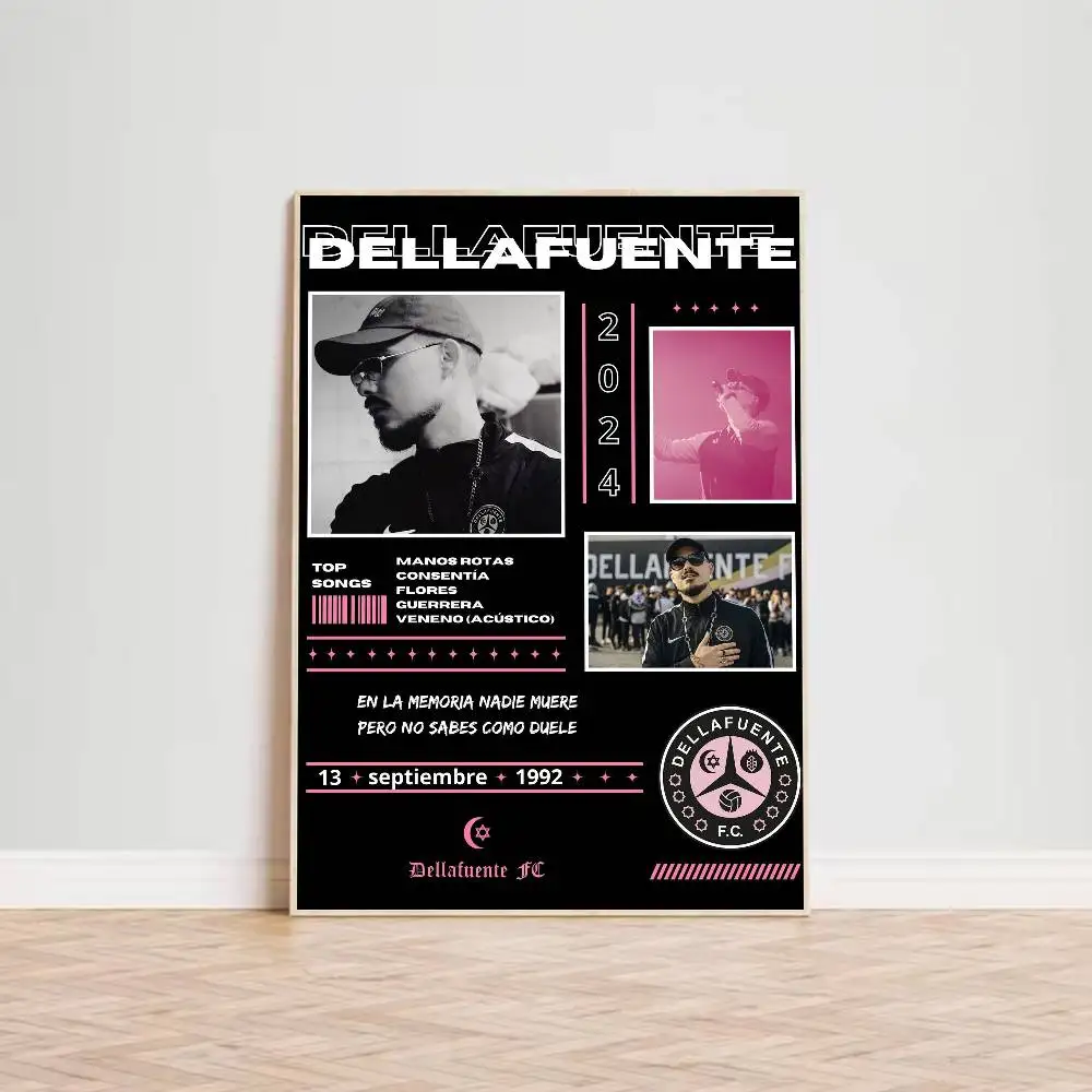Dellafuente FC Poster for Living Room, Bedroom, Office, or Bar, Frameless, Indoor Use, Bedroom Wall Art.