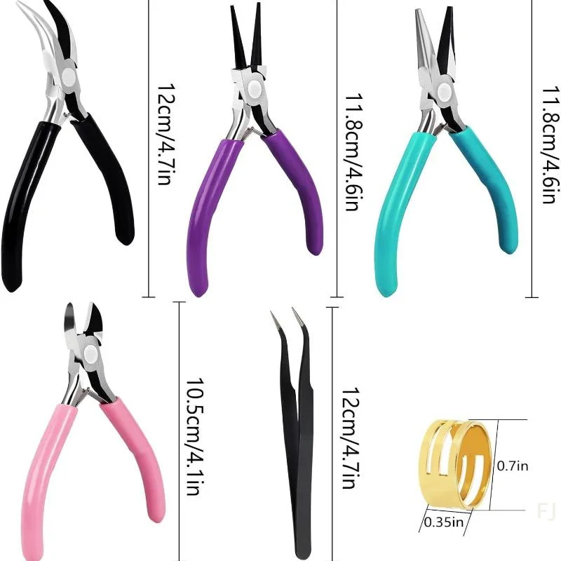 [YU]3/4/5 Pack Jewelry Pliers Jewelry Making Pliers Tools Kit With Needle Nose Pliers/Chain Nose Pliers, Round Nose Pliers