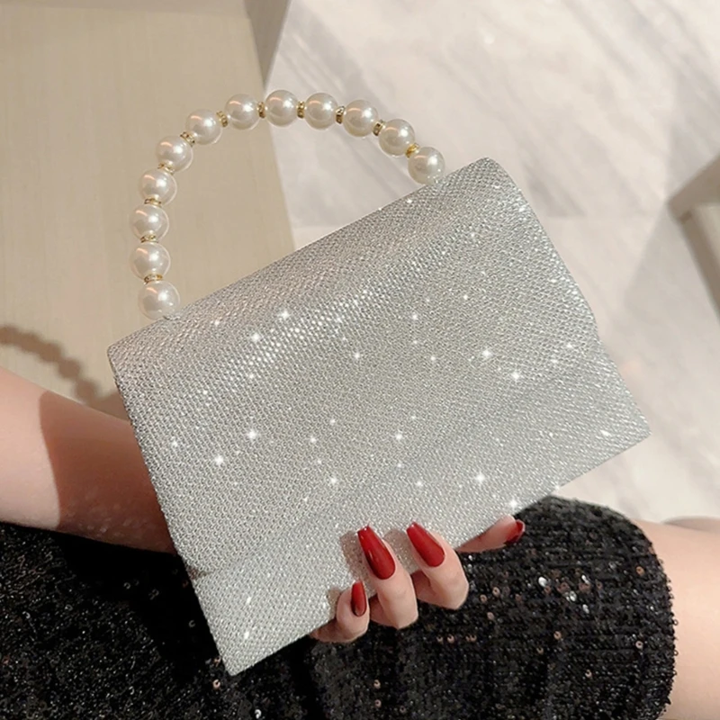 Glitter Purse Evening Bag Elegant Party BanquetWedding Clutches Lady Handbag Women Girl Cocktail Shoulder Bag