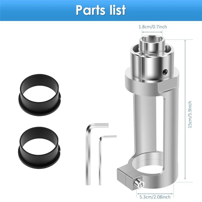 

ABZC-Square Hole Drill Bit Adapter With Drill Bits, Mortising Attachment, Aluminum Hole Drill Mounting Bracket, Drill Fixing