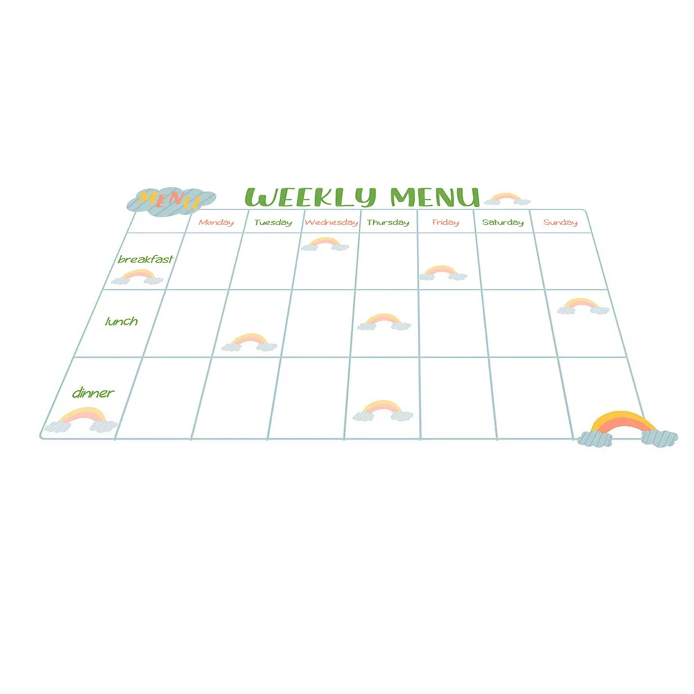 مخطط الوجبات اللزجة، الثلاجة، المسح الجاف، قابلة لإعادة الاستخدام، لوحة القائمة الأسبوعية، جدول الثلاجة، السبورة البيضاء، مخطط الوجبات اللاصقة #6