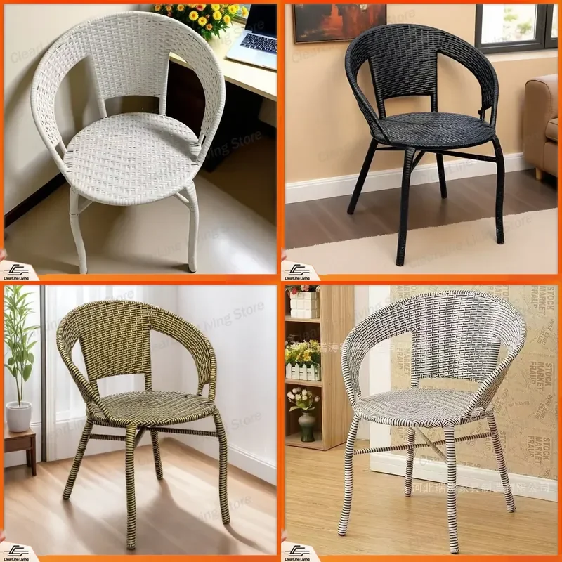for Outdoor Cast Aluminum Patio Furniture Set 5 Piece Round Table and Chairs for Garden Backyard Office Living Room Leisure