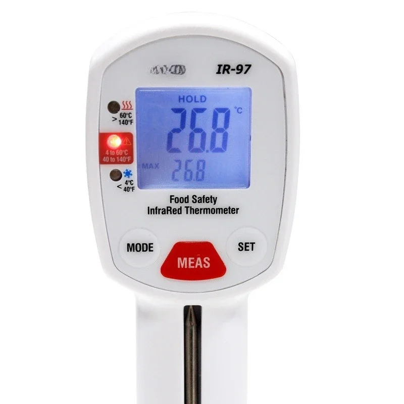 2-in-1 infrared thermometer IR-97/98 electron probe inserted into food internal thermometer