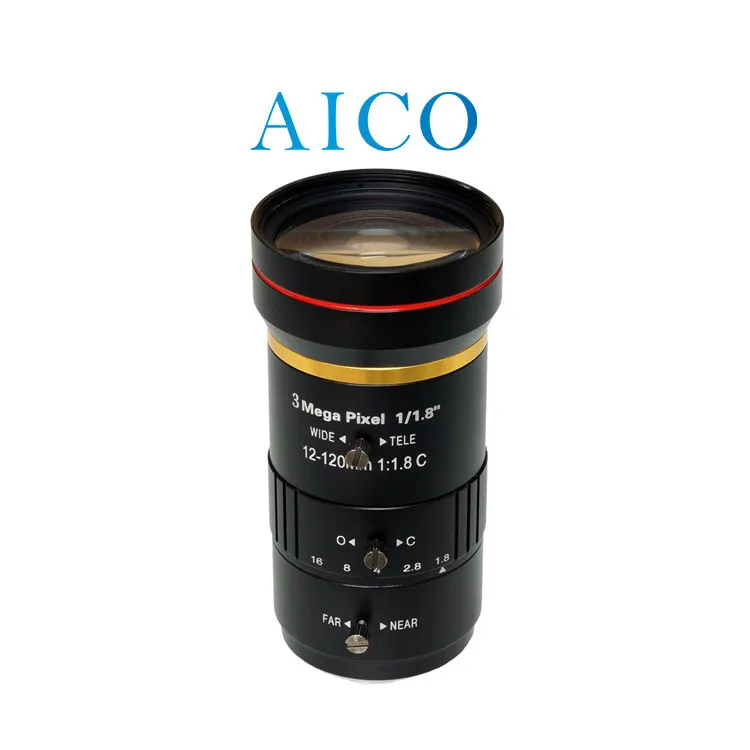 Focal Length 12mm To 120 Mm F1.8 3mp Manual Iris 12-120mm C Mount 10x Zoom Cmount Varifocal Cctv Lens For 1/1.8 Inch Format