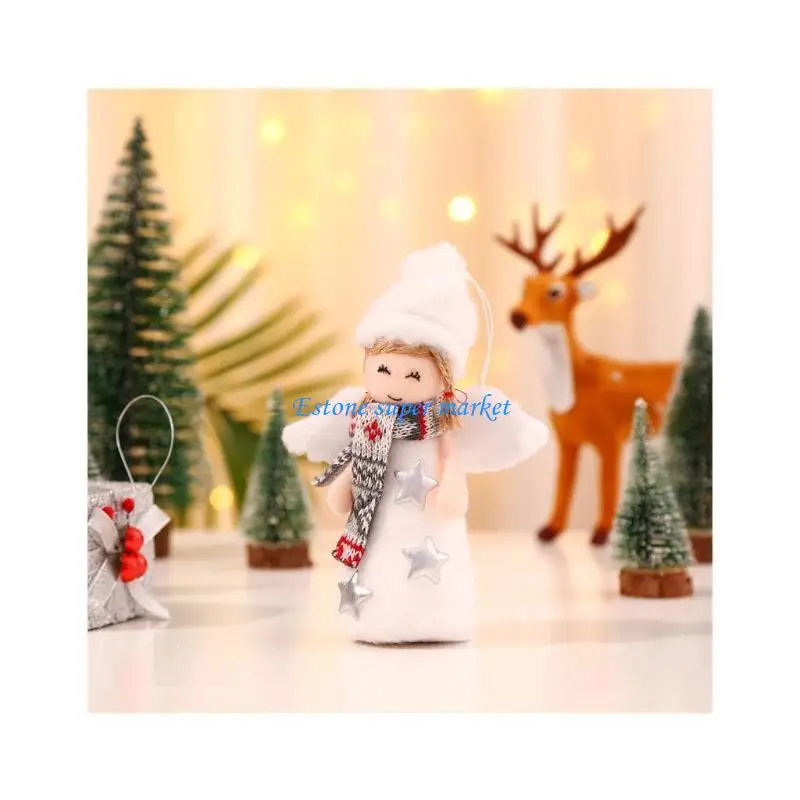 

090B 8in Christmas Hanging for Doll for Party Holiday Ornament Festival House Decorat