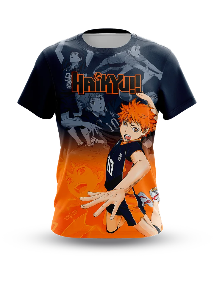

Новинка 2026 года: Японское аниме Bandai Haikyuu!! Футболка Hinata Shoyo Karasuno High 2025, черно-оранжевая