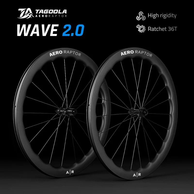 

AERORAPTOR RW Wave Road Carbon Wheelset 46/50mm Depth 23mm Inner Width 700C Center Lock 36T Ratchet Cxray Carbon Wheelset 1250g
