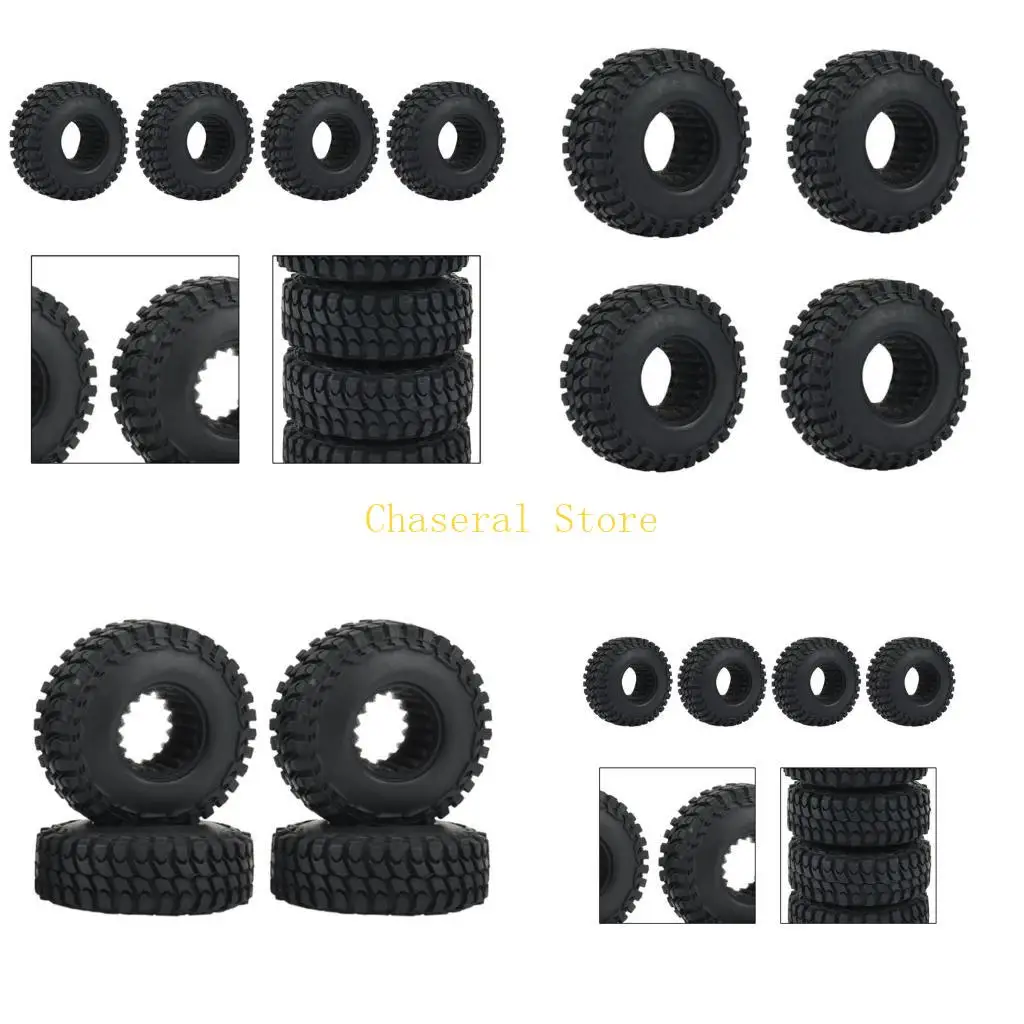 

E7CE 4 шт. RC колеса шины грязевые резиновые колеса для 1/24 осевой SCX24 игрушечный автомобиль