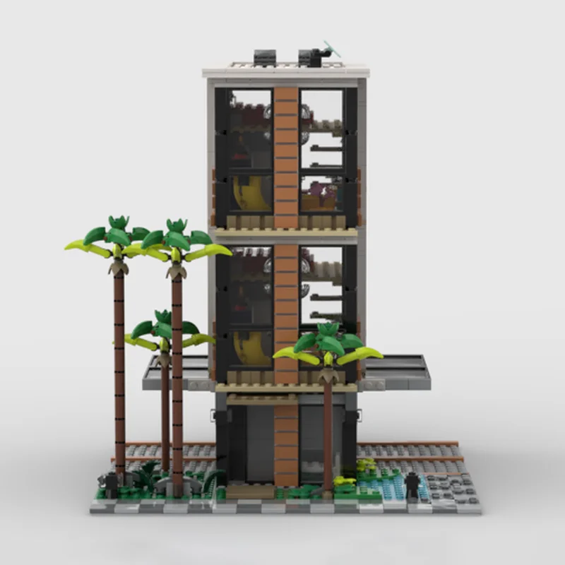 مدينة شارع عرض نموذج Moc قوالب بناء وحدات بناء نموذج التكنولوجيا كتل عيد الميلاد لتقوم بها بنفسك لعبة هدايا البناء #5