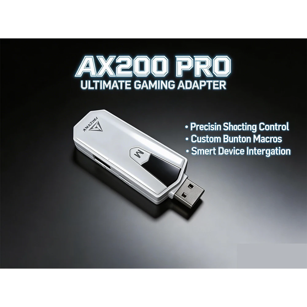 

AIMZENIX AX200PRO: Высокопроизводительный конвертер для клавиатуры и мыши, адаптер, совместимый с ПК и платформами NS | Популярная игра в жанре шутеров
