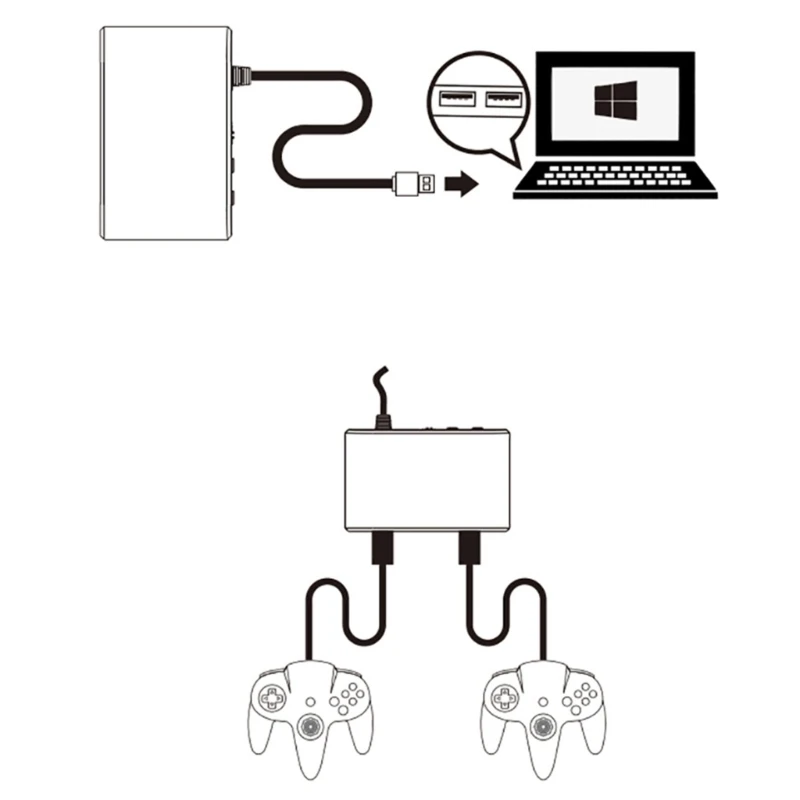 Lightweight N64 Controller Connector N64 Controller Adapter used for Switches PC Gaming Seamlessly Connect & Play