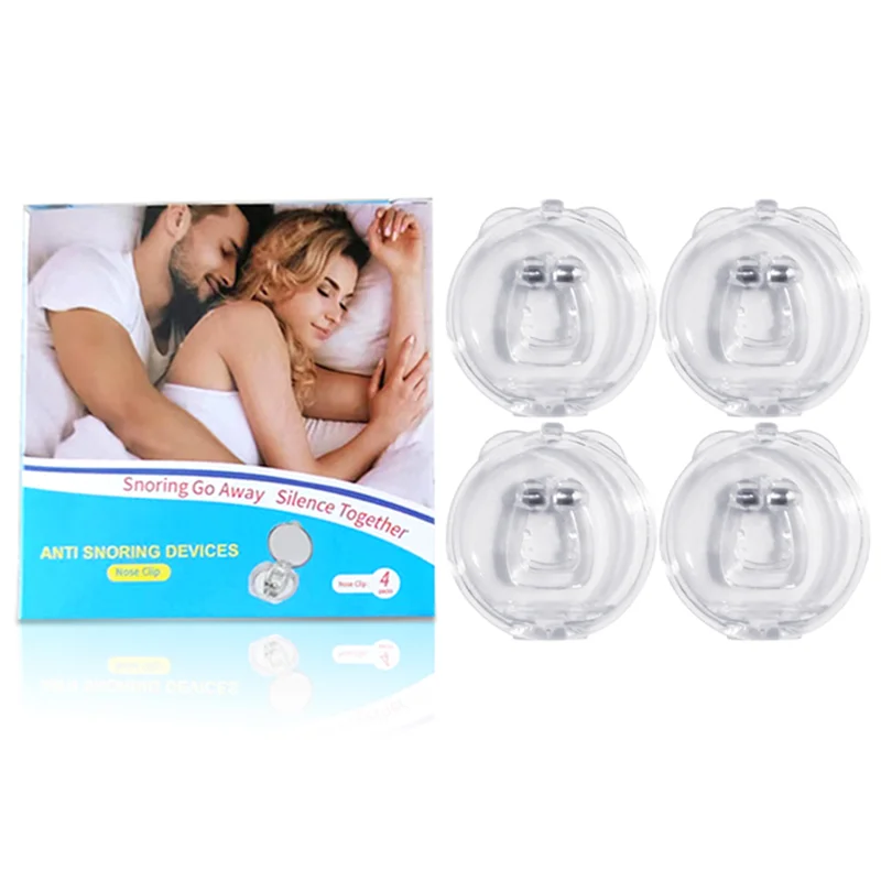 Anti-Snoring Corrector Snore Prevention Gadget Men\'s Anti-Snore Device Snore Elimination Nose Clip Women\'s Sleep Night 1/2/4Pcs