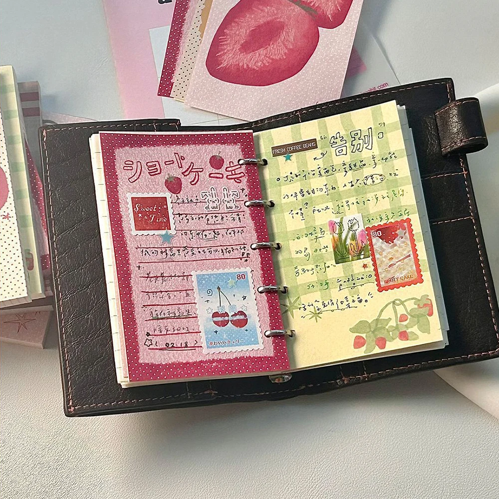 50 vellen M5 Memoboek Strawberry Story Handbook Instagram Wind Caramel Memoboek Grid Base