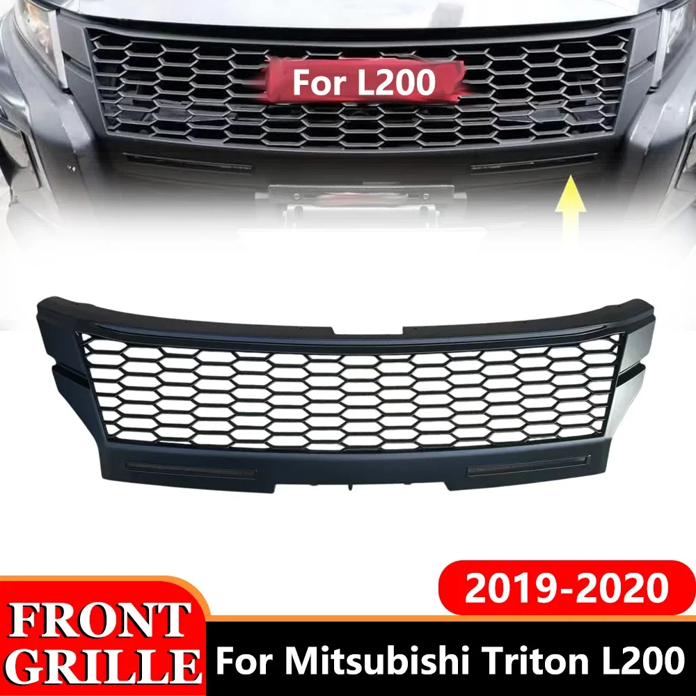 

Front Grills Racing Grille Front Bumper Grille Hood Grill For Mitsubishi Triton L200 2019 2020 Auto Car Accessories