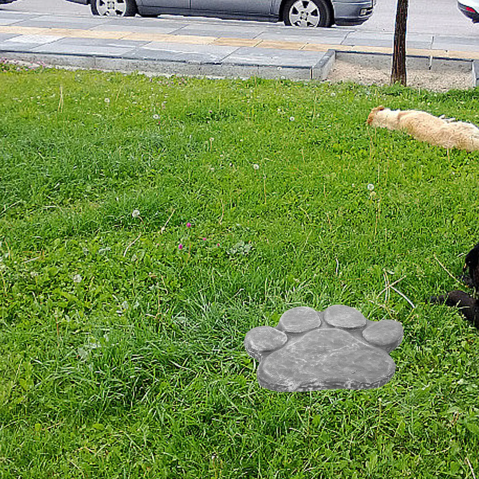 Pamiątka dla zwierząt, kamienny nagrobek z żywicy w kształcie łapy, trwały, lekki nagrobek dla psa do użytku zewnętrznego, pamiątkowy znak nagrobny, nagrobek dla zwierząt.