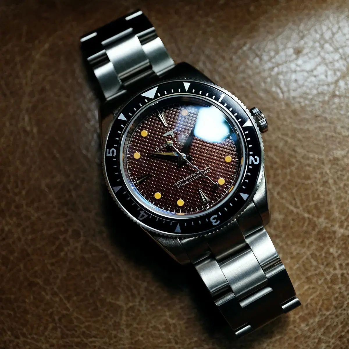 

DAGGERAXE Men Automatic Watch 40mm Mechanical Wristwatch Sport 10Bar Waterproof C3 Luminous Sapphire NH35 Ceramic Bezel