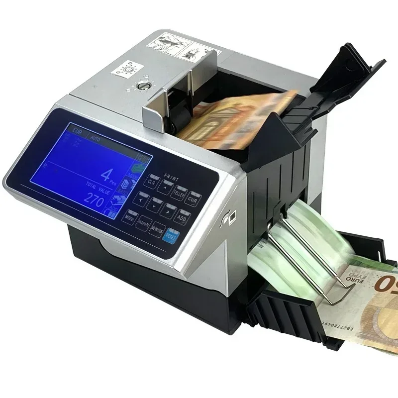 Hot Sale XD-6100 USD EUR THB Portable Money Counter Rechargeable Cash Mixed Currency Mini Detector Printable Bill Counting Machi