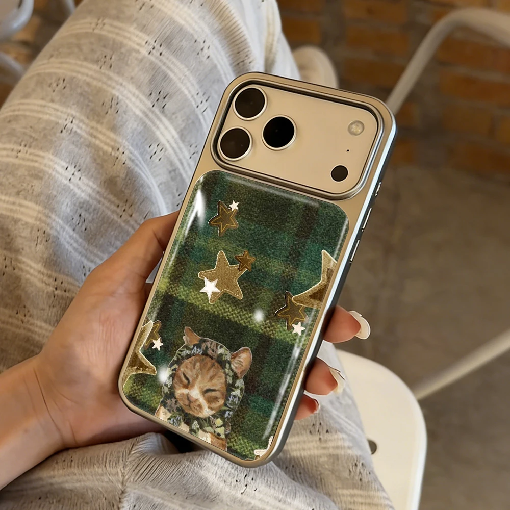 Grüner Wald Kätzchen Gummihülle für iPhone 15 17 13 Pro Max Phone 11 12 ProMax 14 15 16 Plus Hüllen Stoßfeste Luxus-Schutzhülle – Detail 12